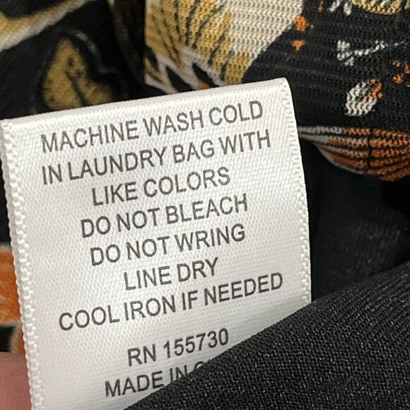 Jane Delancy Shirt S Black Floral Semi Sheer Button Down Stretchy Knit Y2K 90s‎ - Picture 6 of 7